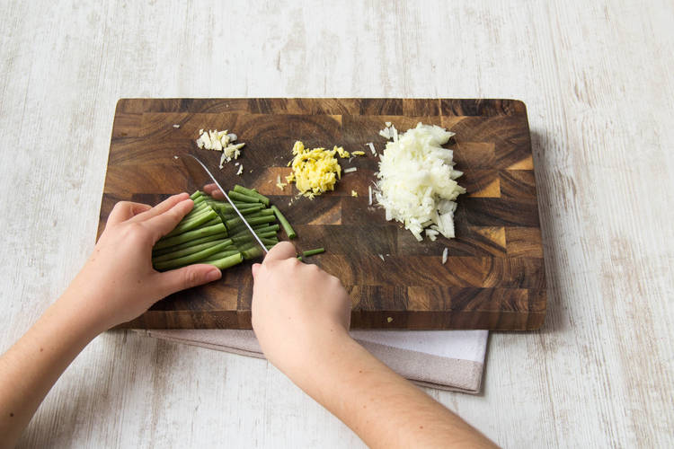 Chop the green beans