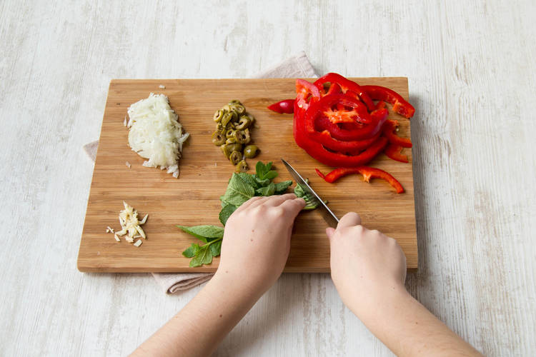 Prepare the veggies