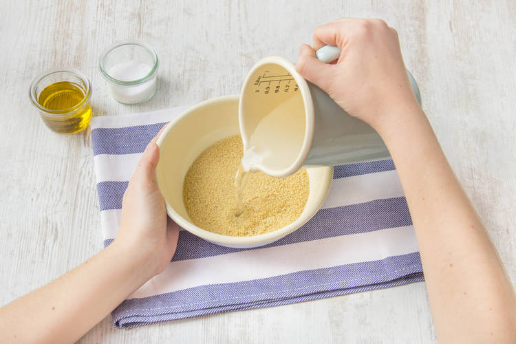 Add boiling water to your couscous