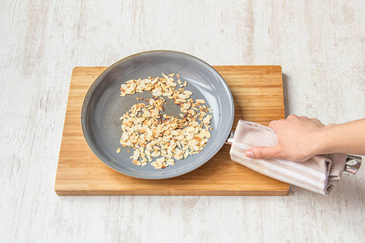 Toast the almonds