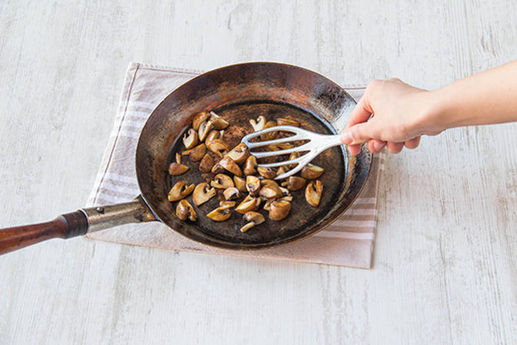 Fry off the mushrooms