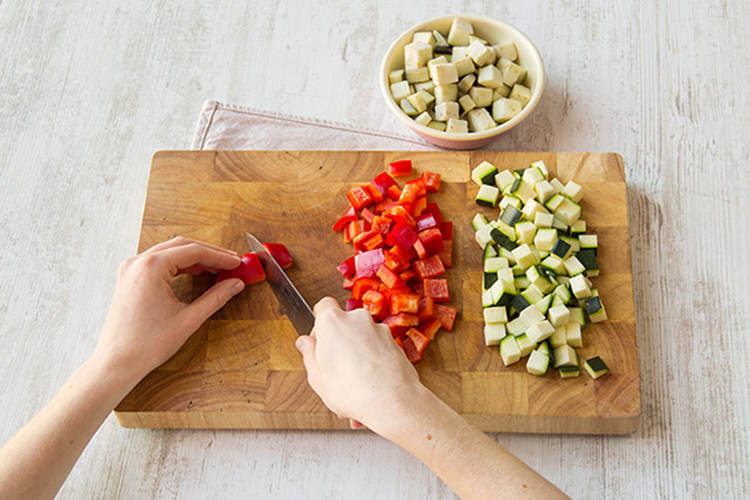 Cut the veggies