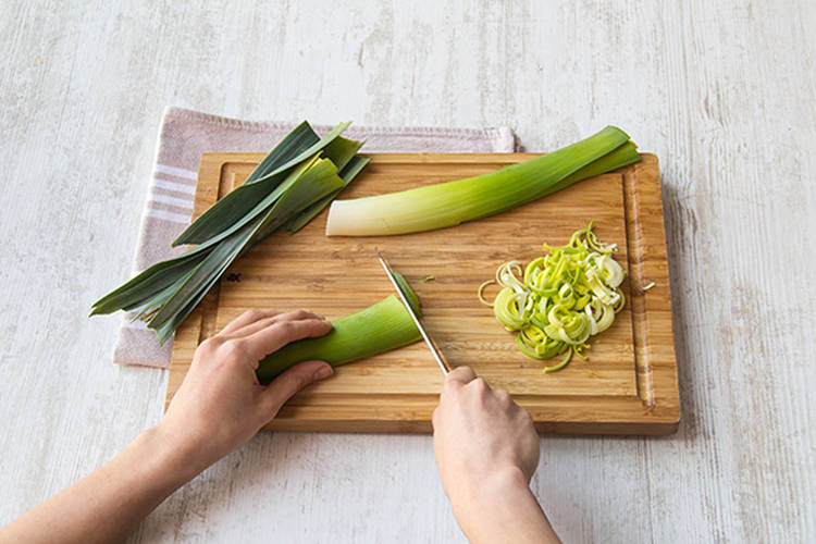 Slice the leek