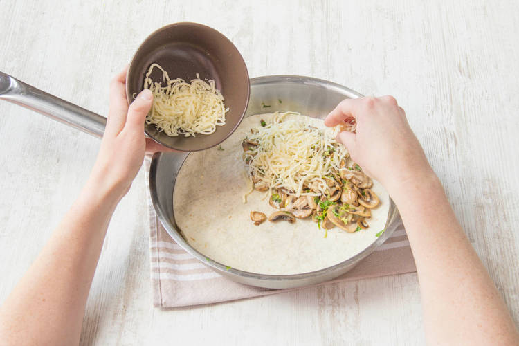 Sprinkle the tortilla with cheese