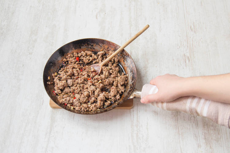 Cooked mince with chilli