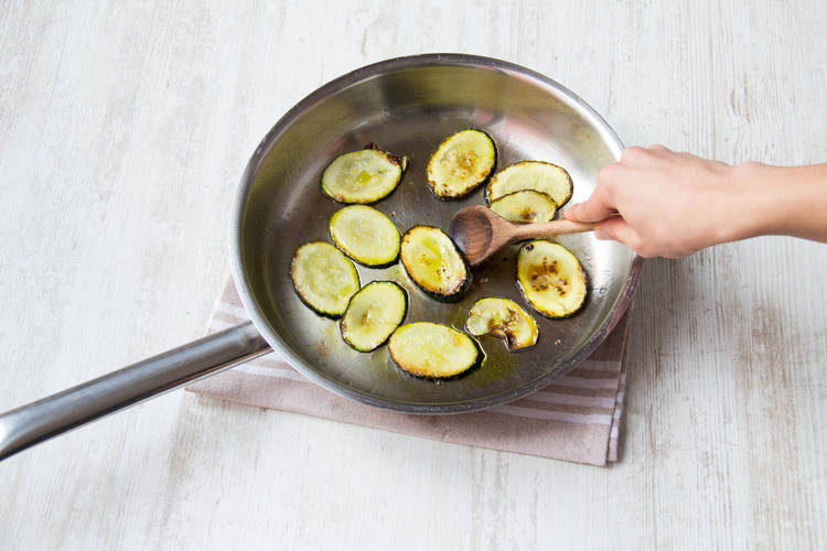 Cook the zucchini in batches