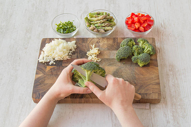 Cut the vegetables