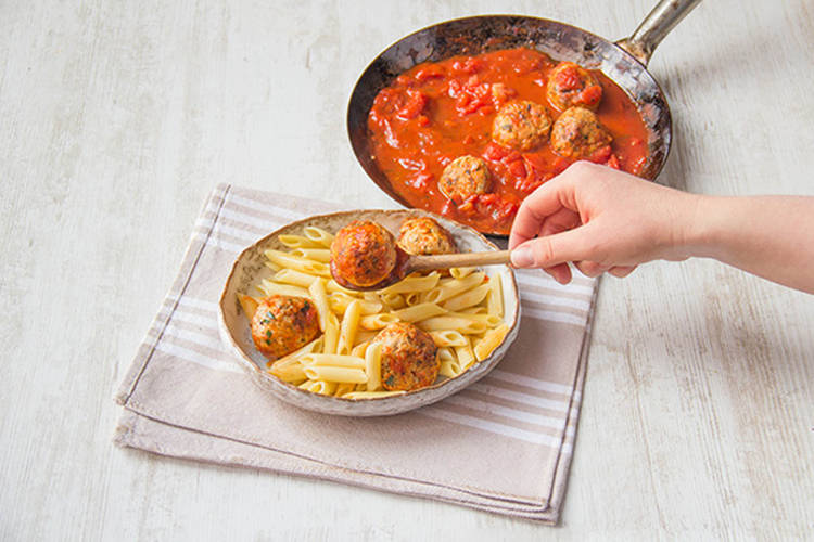 Serve the meatballs