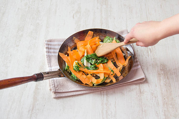 Cook the veggies