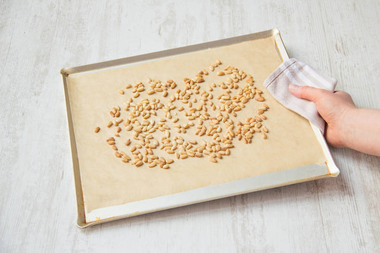 Toast the pine nuts