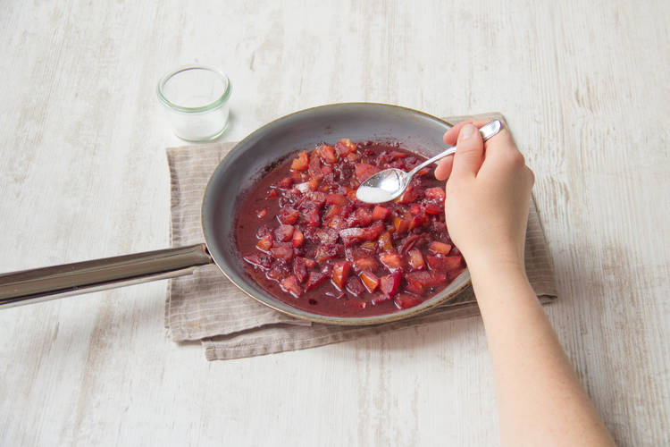 Add the white whine vinegar