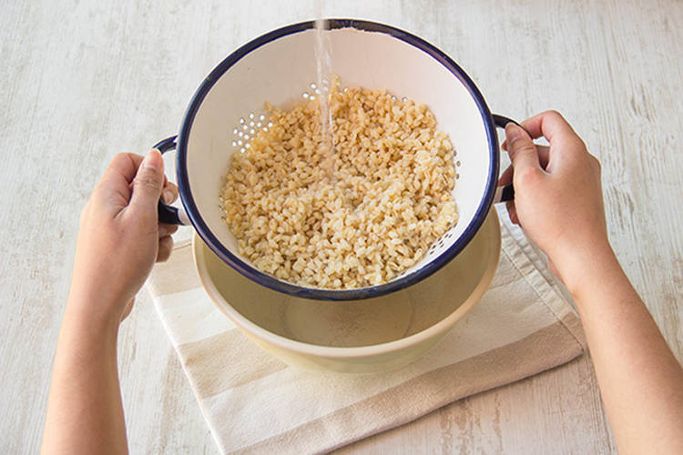 Rinse the barley