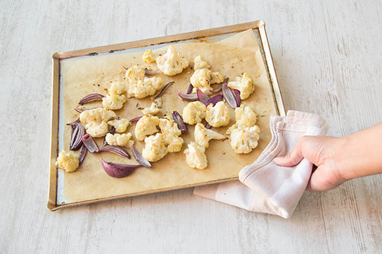 Place vegetables on a baking tray