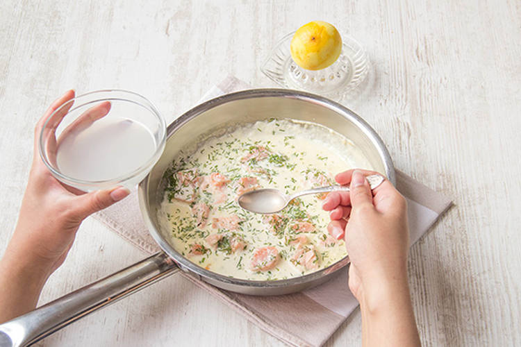 Add pasta water