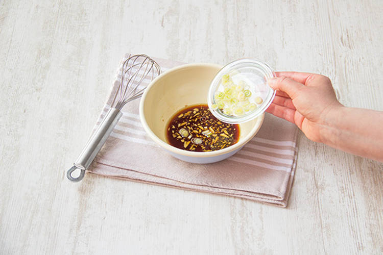 Mix sauce ingredients together