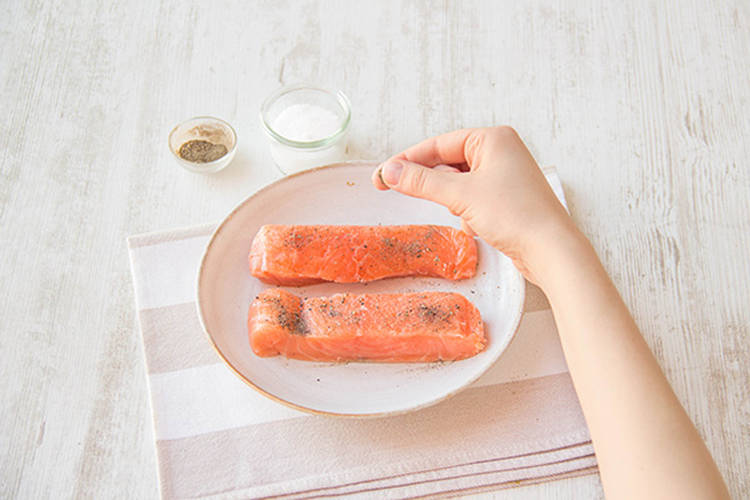 Season the salmon