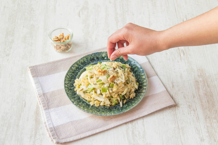 Ganeer het gerecht met grana padano