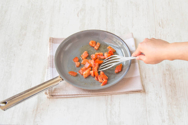 Cook the diced tomato