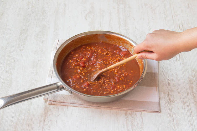Add lentils to soup