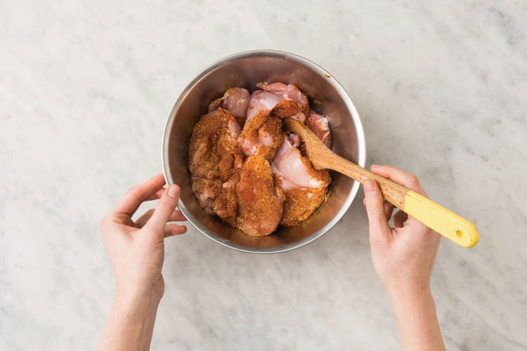 Flavour the chicken