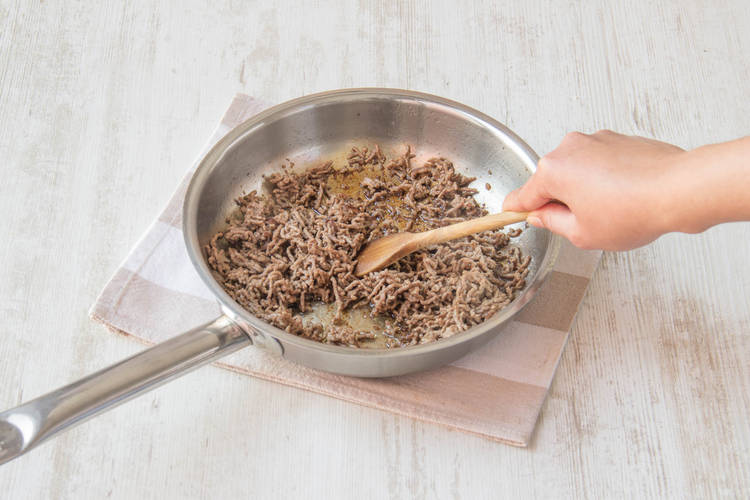 Fry the beef until brown