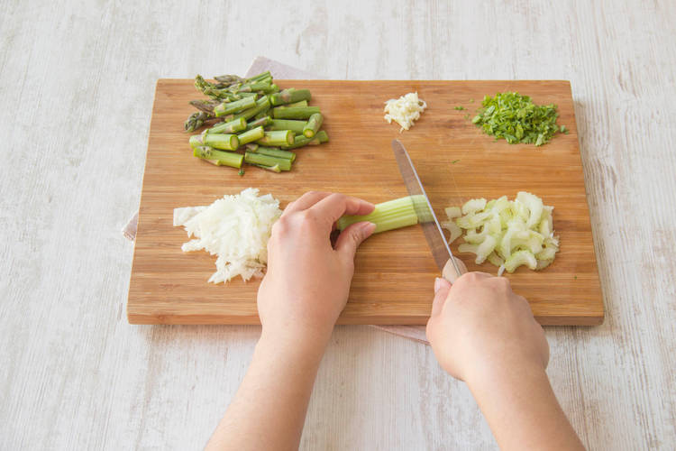 Chop celery