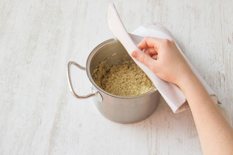 Cover the pot with a tea towel