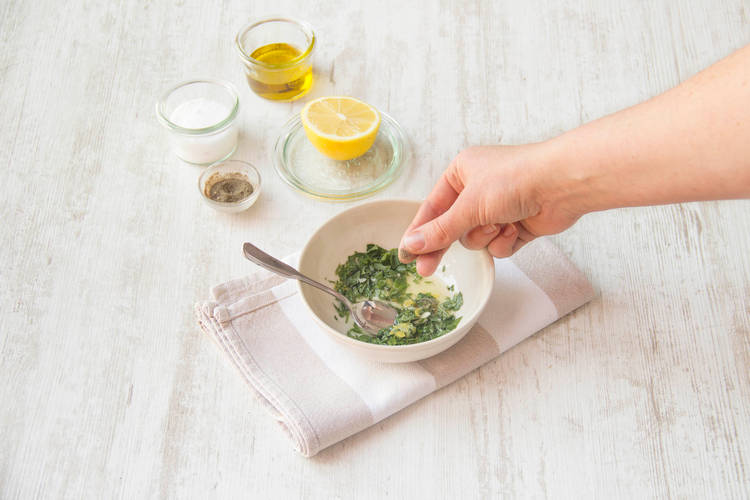 Make the oregano pesto