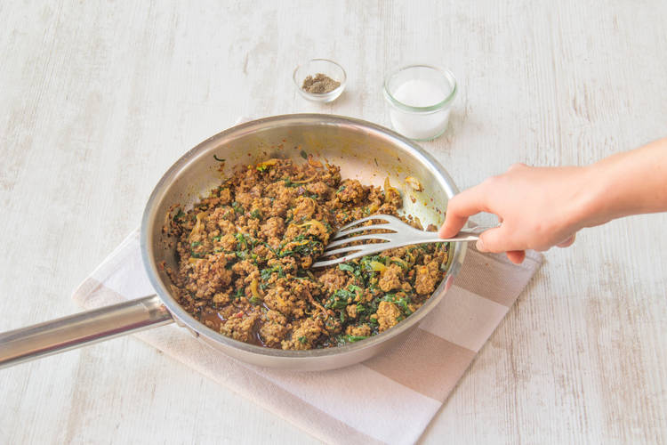 Finish the Curried Beef & Collards