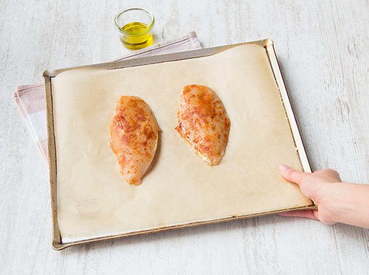 Hähnchen auf Backblech