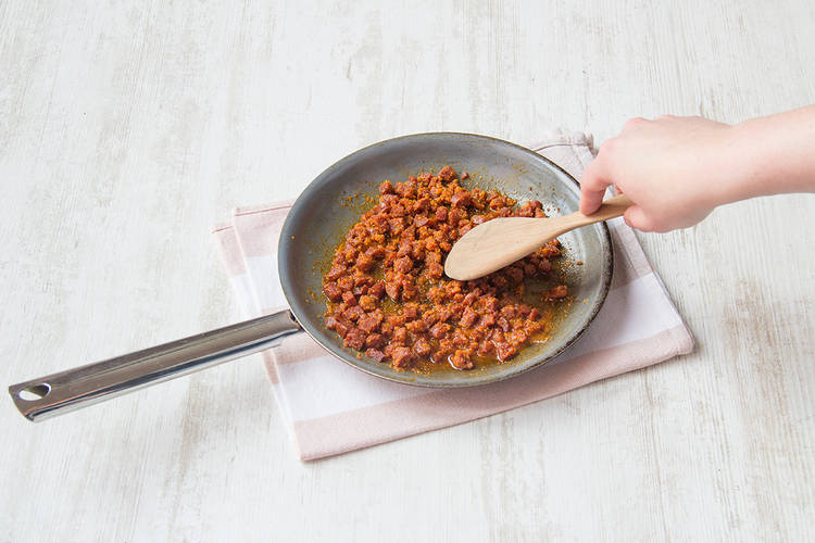 Fry chorizo