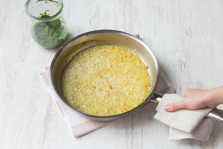 Add puree to rice