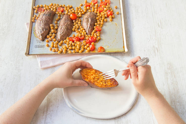 Mash sweet potato