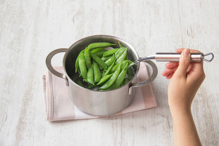 Drain sugar snap peas
