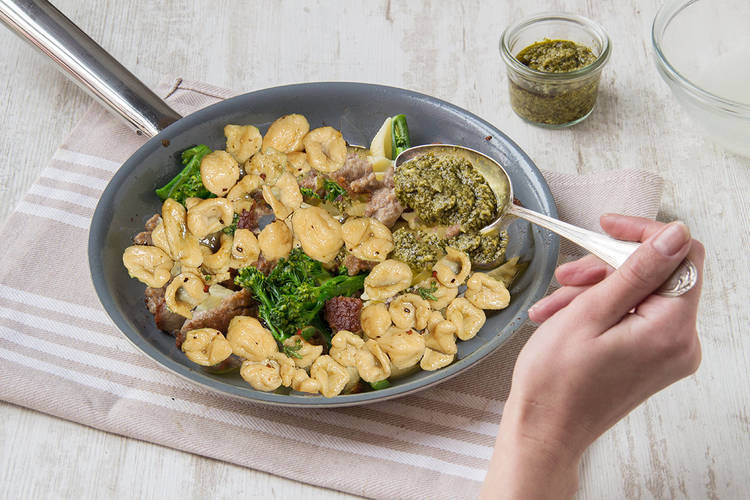 Add pesto