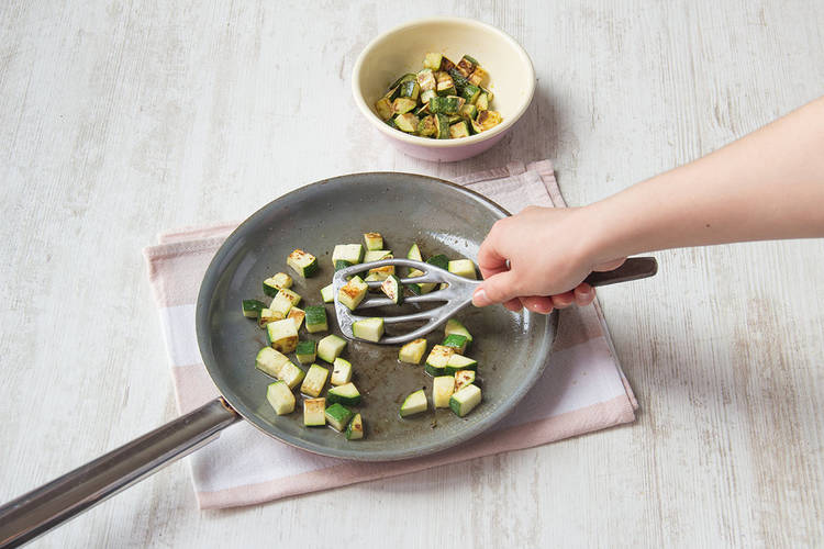 Fry courgette