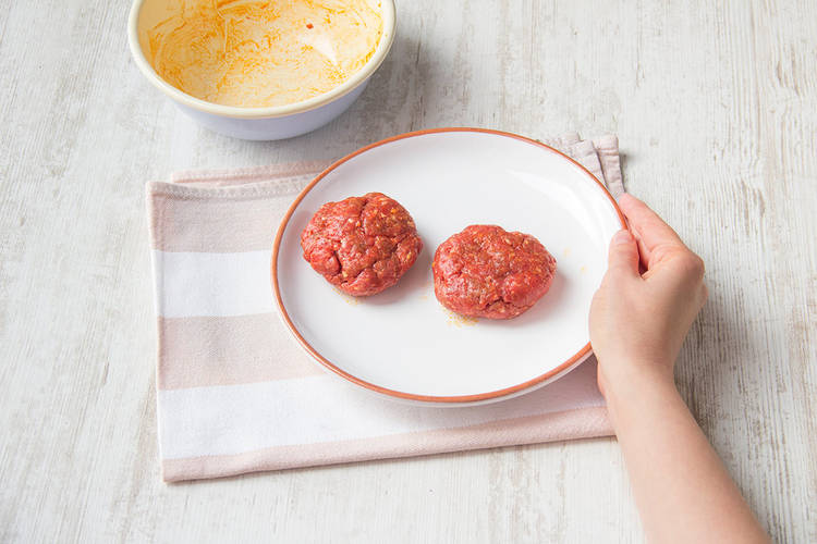 Shape mince into patties