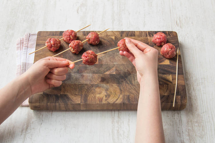 Assemble the skewers