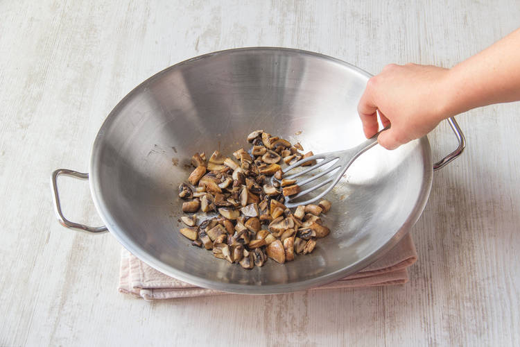 Fry mushrooms