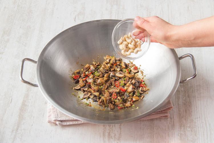 Add cashew nuts