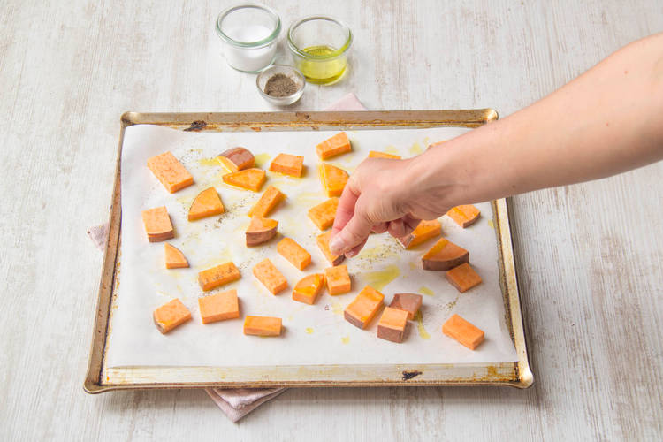 Roast sweet potatoes