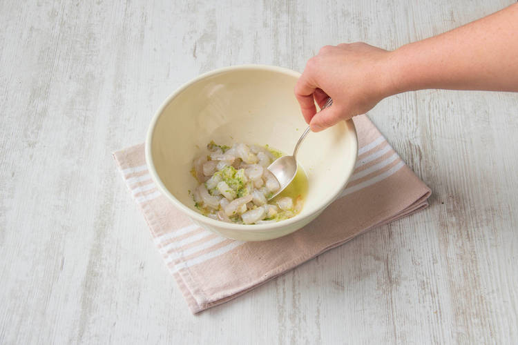 Marinate the shrimp