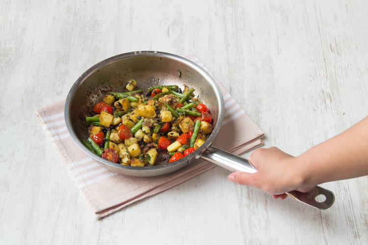 Make the crispy potato salad