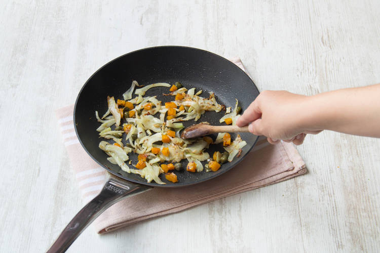 Cook the vegetables