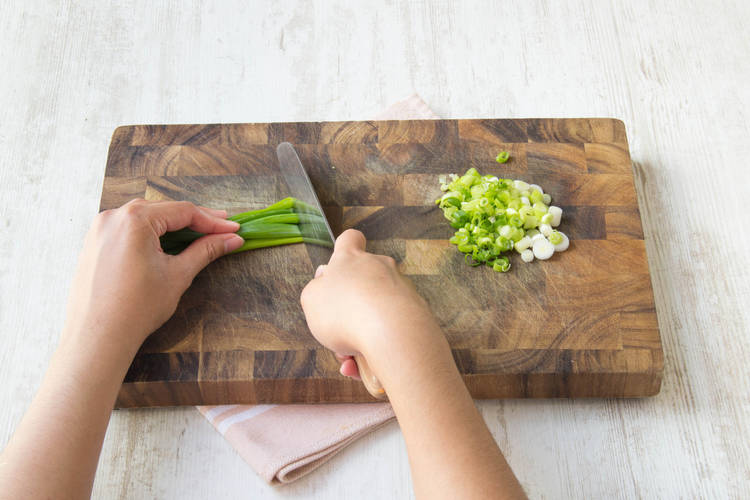 Slice the spring onion