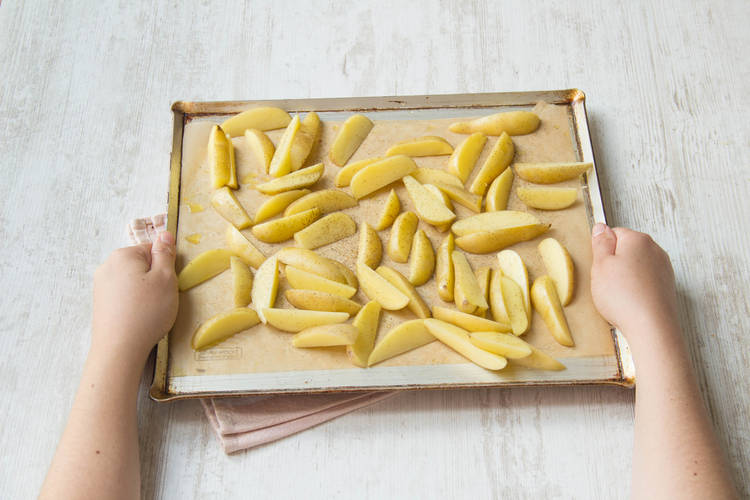 Kartoffeln gleichmäßig verteilen