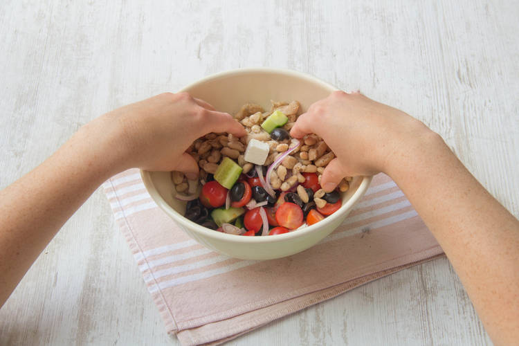toss the salad together