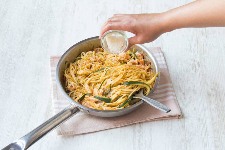 combine everything together in the pan