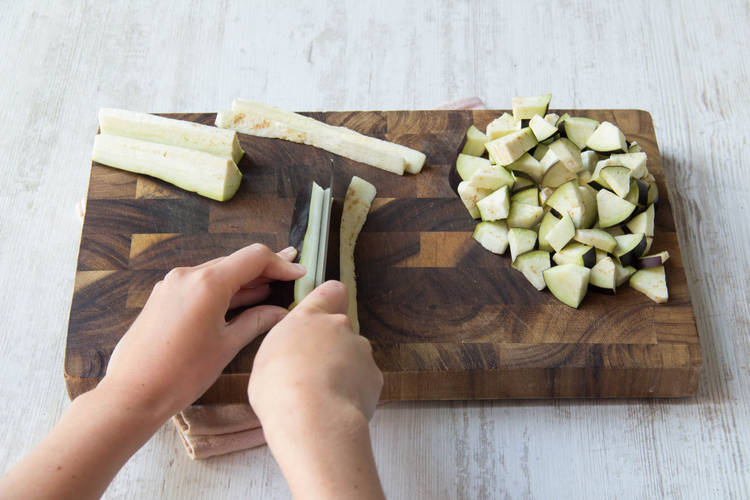 Chop up your aubergine