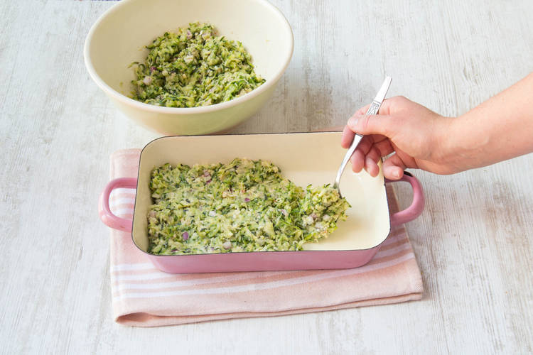 Put the mixture in a baking tray